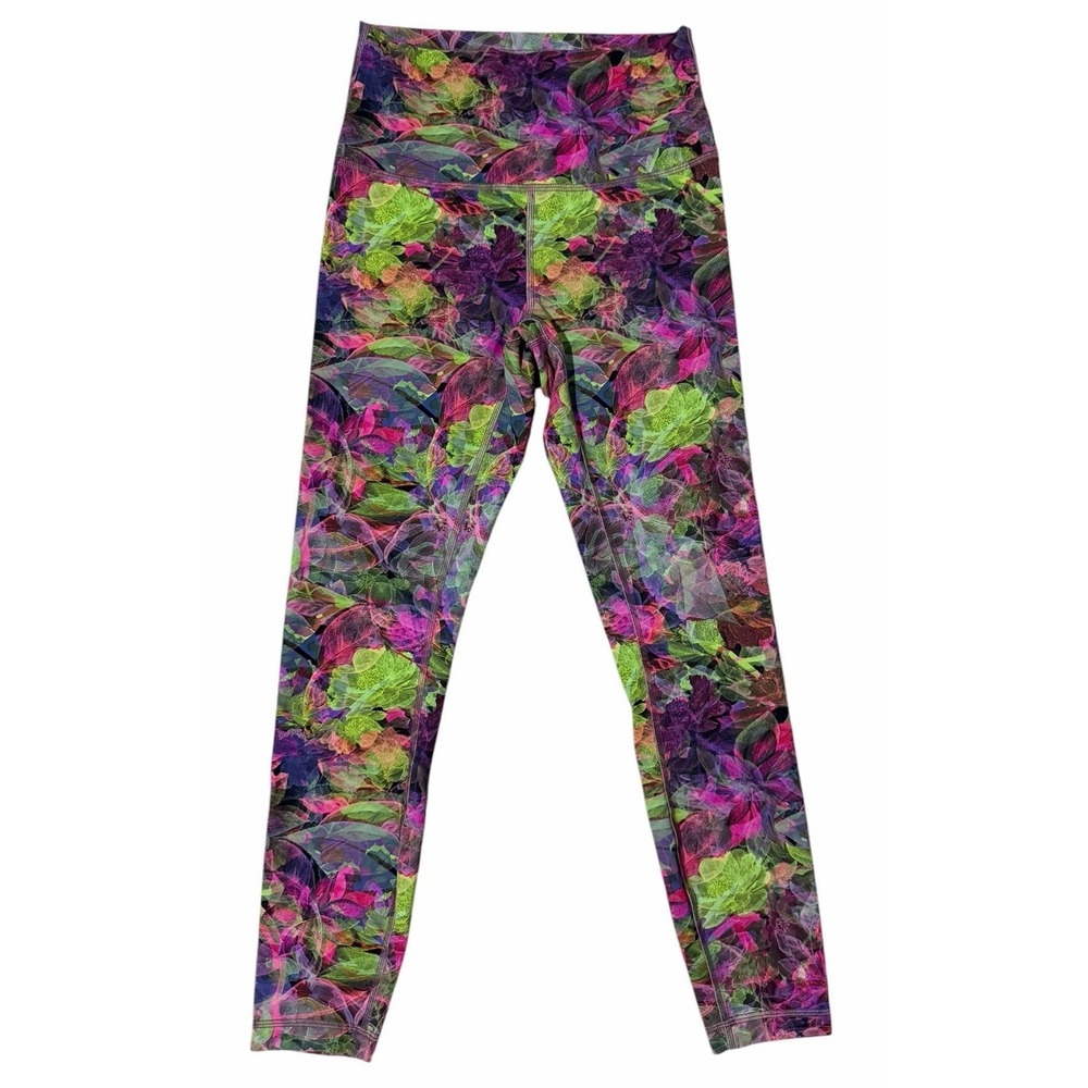 Lululemon Wunder Train High Rise Tight 25" Vivid Floral Multi Women's Size 6